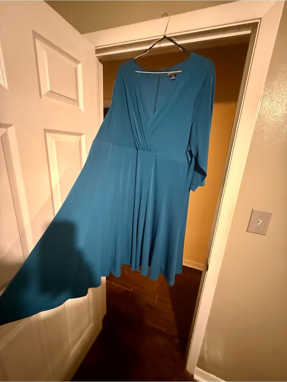 Jessica Howard Teal V-Neck Fit & Flare Dress